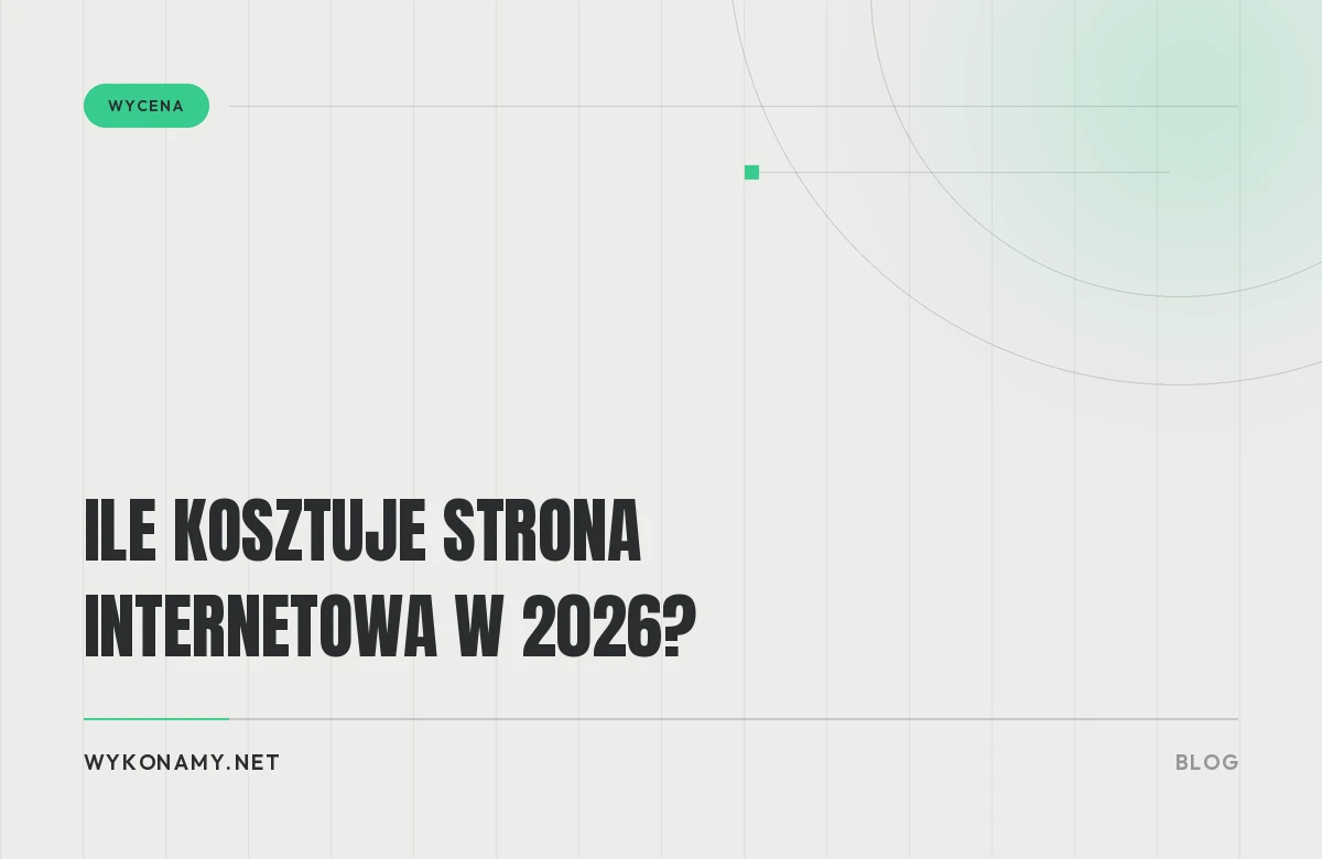 Ile kosztuje strona WWW w 2026?